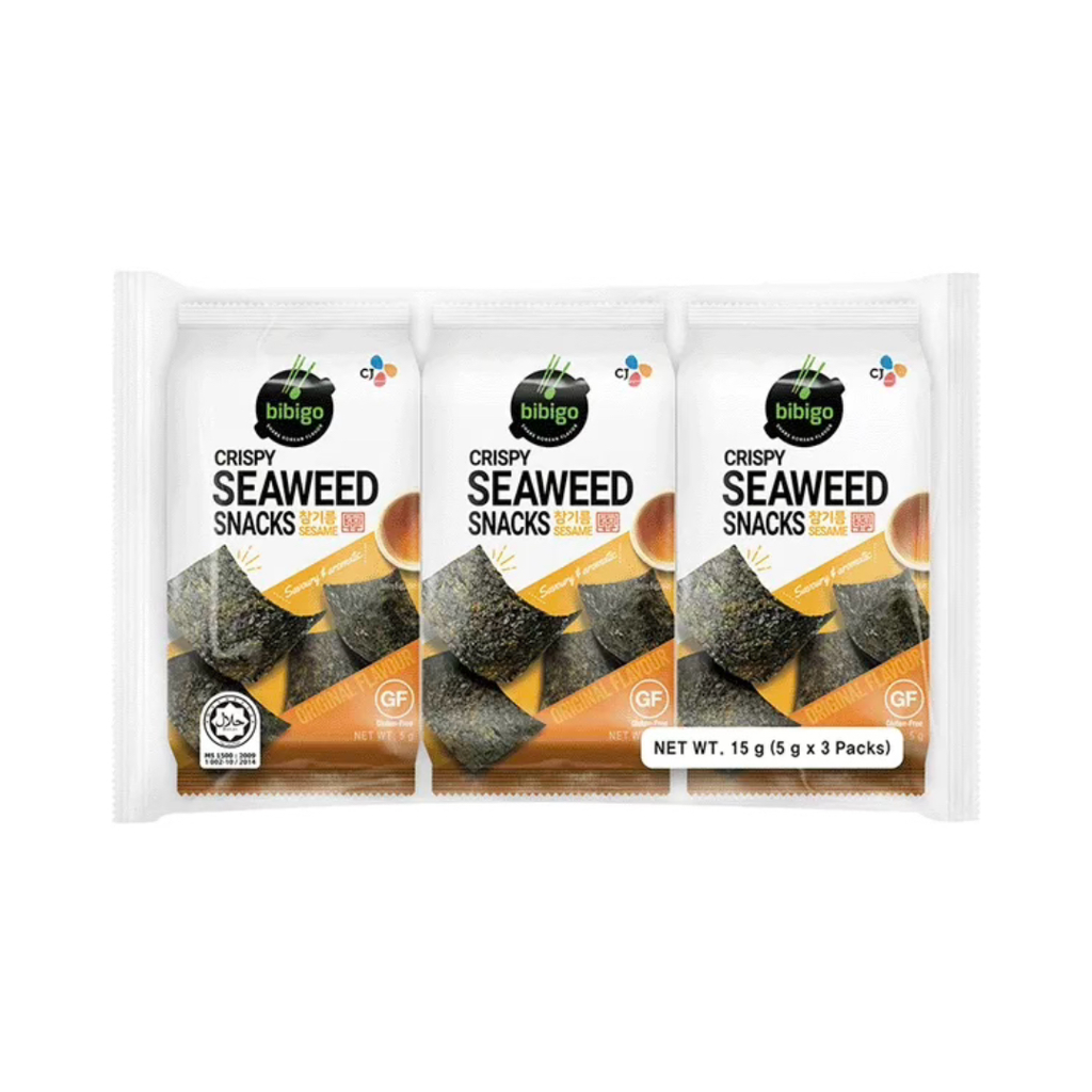 CJ BIBIGO CRISPY SEAWEED SNACKS ORIGINAL (5g*3)*12