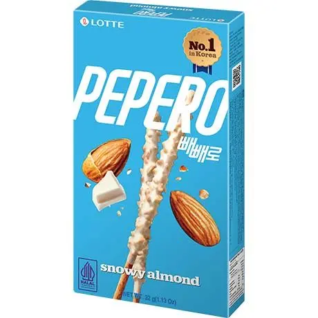 LOTTE SNOWY ALMOND PEPERO 32g*40/CTN 