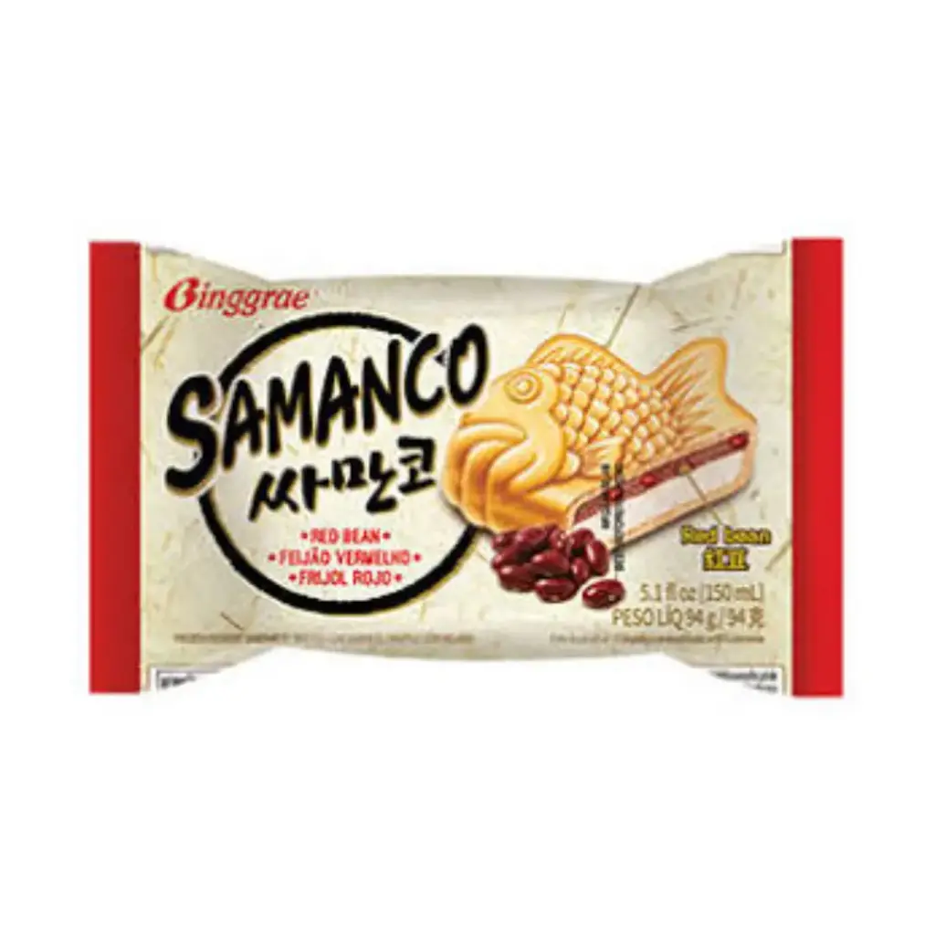 SAMANCO RED BEAN FROZEN DESSERT SANDWICH (150ml*4)*6