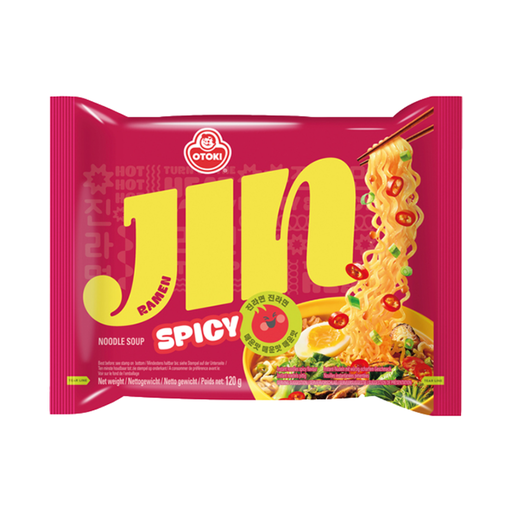 [N2OTA019C] OTTOGI JIN RAMEN MULTI (SPICY) (120g*5)*8