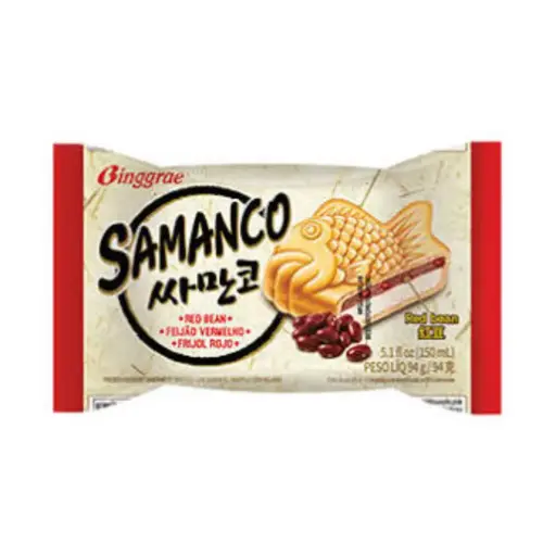 [N1BGC014C] SAMANCO RED BEAN FROZEN DESSERT SANDWICH (150ml*4)*6